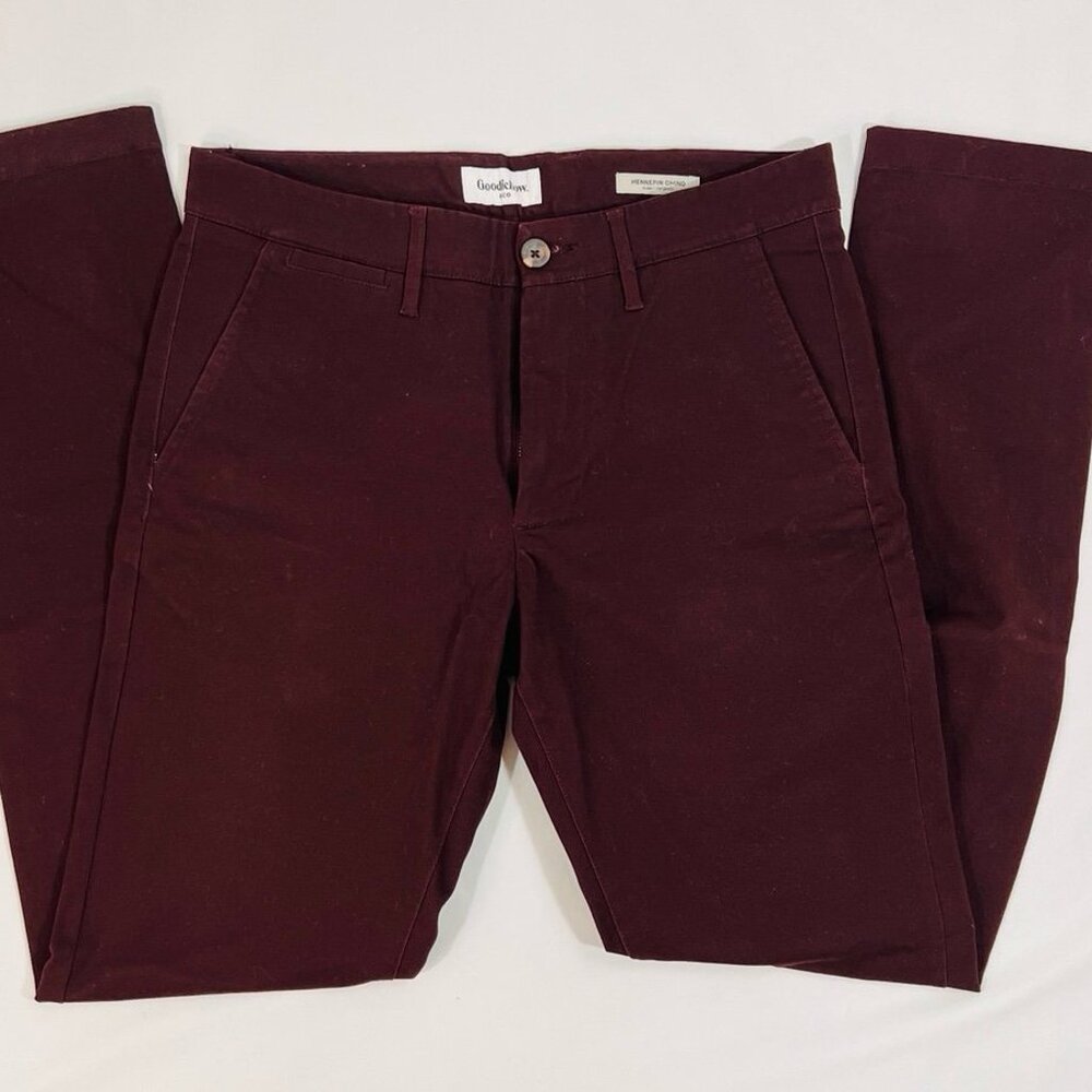 Men's Goodfellow & Co. (Target) Skinny Chino Pants Burgundy Size 30x32